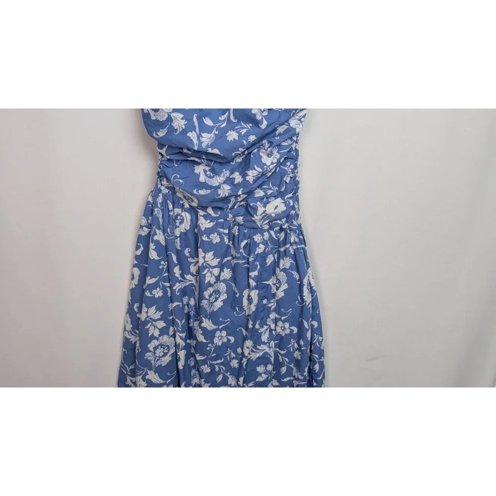 Abercrombie Fitch S Floral Fiore One-Shoulder Maxi Dress Cutout High Front Slit